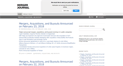 Desktop Screenshot of mergerjournal.com