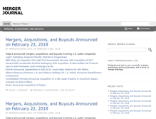 Tablet Screenshot of mergerjournal.com